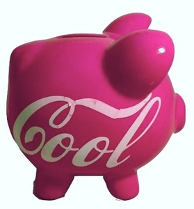 Image of Consume Cool Pink Pig Bank